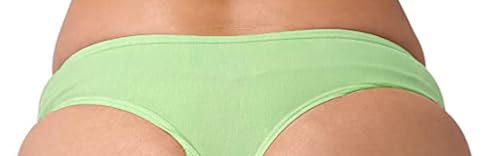 Image of pavvoin Women's Plain Cotton Blend Thong mid Rise Panty