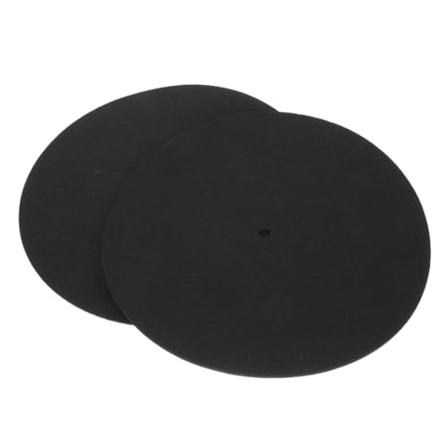 Yardwe 2Pcs Vinyl Record Player Cushions Durable Shock Absorption Mats for Phonograph Records Thickness Practical Turntable Accessories for Vinyl Protection