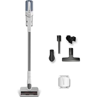 Miele Duoflex Vacuum Cleaner, Cordless and Bagless Multi-Use Flexible Stick Vacuum with Attachable MultiFloor Brush, in Brilliant White/Space Grey/Nordic Blue