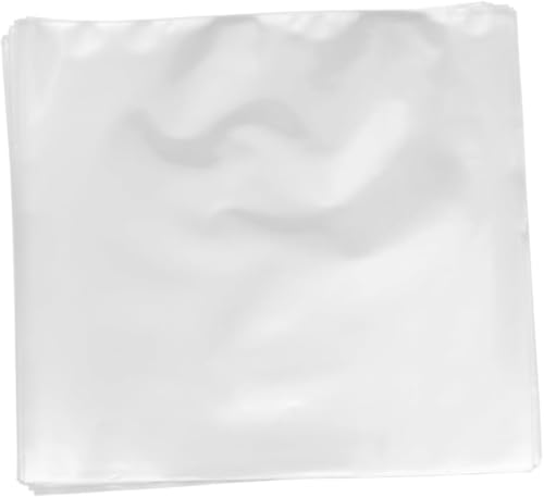 50pcs Thickened Vinyl Record Protecting Bags Widened Flat Storage Sleeves for Large Format Record Storage Cases No Seal Covers, Professional Design, Durable Construction, Reliable Performance, Home...