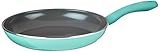 GreenLife Soft Grip Diamond Healthy Ceramic Nonstick, Frying Pan/Skillet, 10', Turquoise