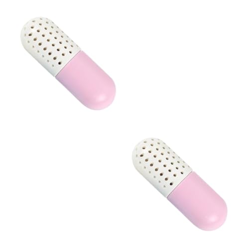 Didiseaon 2 Piezas Deshumidificador Purificador De Aire Casero Cápsulas De Zapatos Bolsa De Removedor De Zapatos Malolientes Olor a Zapatos Desodorante En Forma De Cápsula Rosa