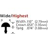 StewMac Pre-Cut and Pre-Radiused Fretwire Set, Wide/Highest, 16 Radius, 24-pieces