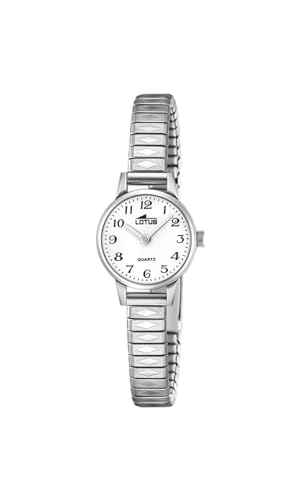 LOTUS Reloj Mujer Analógico de Acero Inoxidable 316l Plateado   Movimiento de Cuarzo   Relojes Mujer   Cristal de Alta Resistencia   Special Prices 18962/1
