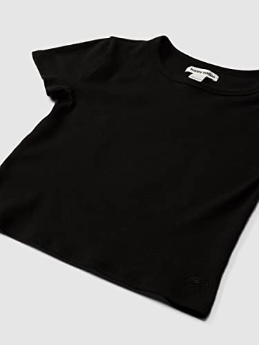 happy nation Girls Fitted Ribbed Crop T Shirt4