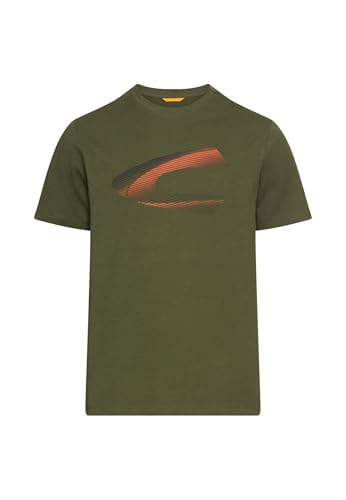 camel active Herren T-Shirt mit Print aus nachhaltigem Organic Cotton Waldgrün, Menswear-XL