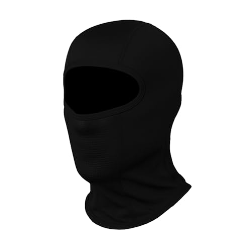 Image of Reise 4-Way Stretch Haut Balaclava for Bikers| Ergonomic Cut Moisture Wicking 100% Breathable Fabric Black