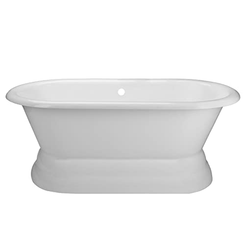 Vintage Tub & Bath Laurent 60 Inch Cast Iron Double Ended Pedestal Tub - No Faucet Drillings #TOP1