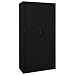 Produktbild vidaXL Büroschrank mit Schiebetür Aktenschrank Büromöbel Metallschrank Stahlschrank Lagerschrank Universalschrank Schrank Schwarz 90x40x180cm Stahl