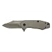 Kershaw Ember (3560) 2 Inch Modified Drop Point Matte Grey Pocket Knife, Small Everyday Carry, Features SpeedSafe Assisted Opening, Flipper and Reversible 3-Position Deep Carry Pocket Clip; 2.2 oz