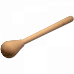 2 x HOFMEISTER® houten roerbak, robuuste passeerstaaf, 32 cm, 1 stuks, voor het kneden van deeg, voor het roeren van…