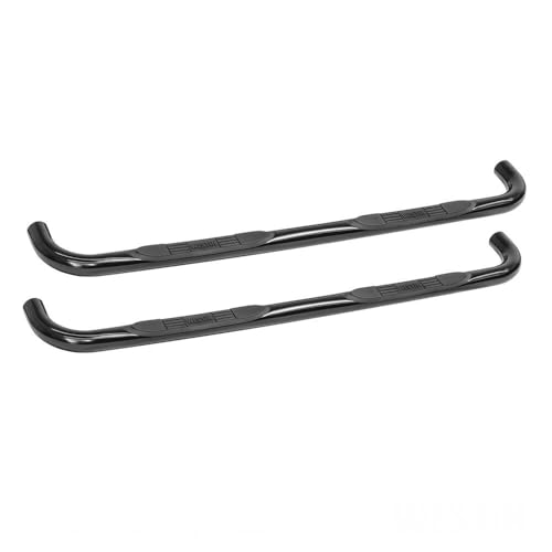 Westin 23-0975 E-Series 3 Round Nerf Bars fits 1997-2006 Wrangler SE Sport Sahara Rubicon (Exc Unlimited) Black Pair