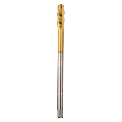 Grifo de rosca métrica M8 x 1 25, acero de alta velocidad de 120 mm de longitud con revestimiento de titanio, flauta recta para corte de rosca de máquina