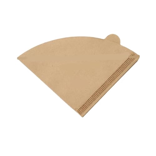 Bolsas de papel de filtro de café desechables en forma de V, filtros de elaboración ecológicos, diseño de reloj de for suministros, 50/100 Uds.(Brown 100pc V02)