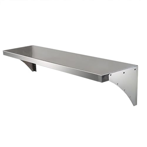 Estante de almacenamiento de garaje de acero inoxidable resistente para montaje en pared, estantes flotantes para herramientas, soporte multiusos para plantas y lavandería para cocina, sótano y sala