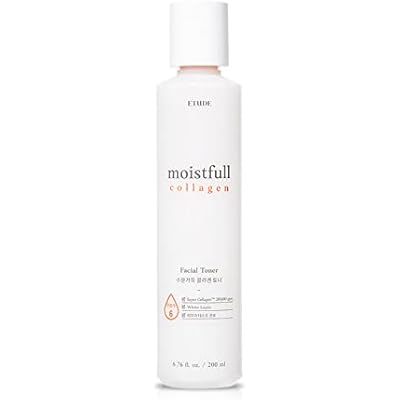 Etude Moistfull Collagen Toner, Toner for Face, Super Collagen Water, Lupinus Albus Protein, Instant Moisture Recharge, Oil-Moisture Balance, Korean Skin Care, Beauty (6.76 Fl Oz)