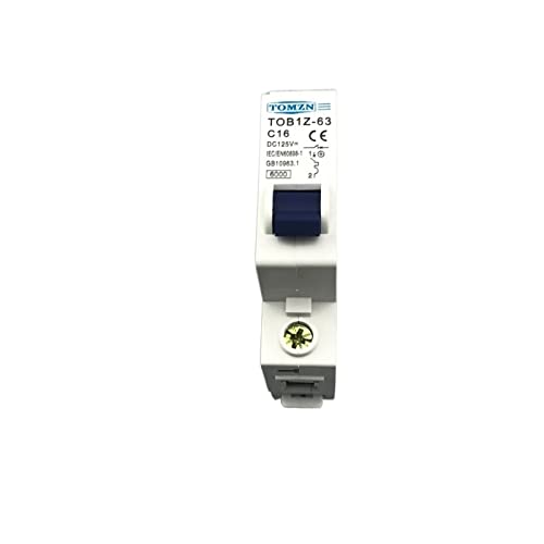 Interruptor automático 1P 16A DC 125V magnetotérmico corriente continua carril DIN 3