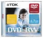TDK - 1 x DVD-RW 4.7 GB 2x - jewel case - storage media
