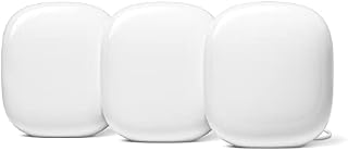 Google Wifi Pro  Wi-Fi 6E Reliable home system with fast speed and whole-home coverage Mesh router snow, 3-Pk