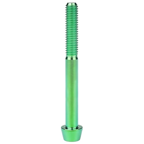 Image of Titanium Ti Bolt M5x9 16 18 20 25 30 35 40 45 50 55 60mm Tapered Head Screws Pack of 4 (M5x60mm, Green)