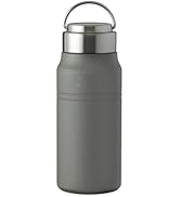 Atlas AWPB-501OGY Water Bottle, 18.9 fl oz (530 ml), Cold Retention, Vacuum Insulated, Stainless Steel Mug Bottle, Lightweight, Direct Drinking, Easy to Clean, Outdoor, 18.9 fl oz (530 ml), Olive Gray, Green, White Water