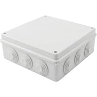 Lumonic Verteilerdose Aufputz IP65 Weiß | extra groß, 200x200x80mm, 12 Kabeleinführungen | Deckel verschraubt | Hochwertiges PVC | Großer Innenraum für Hutschienen, Klemmblöcke und Aktoren