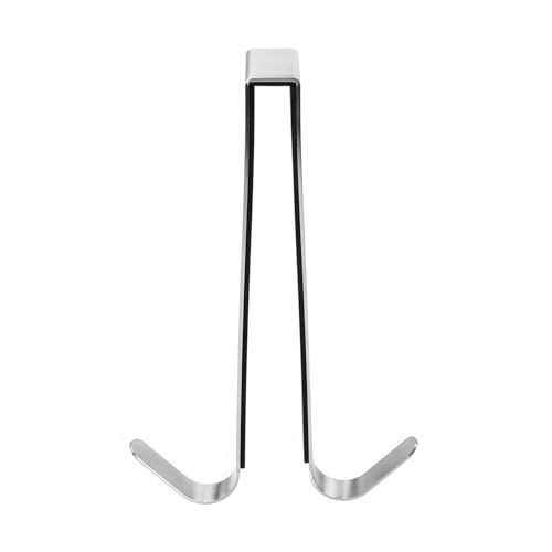 VILLFUL 1pc Door Hook Garland Coat Hangers Double Storage Hangers Bag Hanger Towel Hooks Adjustable Clothes Rack Organizer Hooks Storage Hook Bathroom Hanger Hanging Hook Stainless Steel