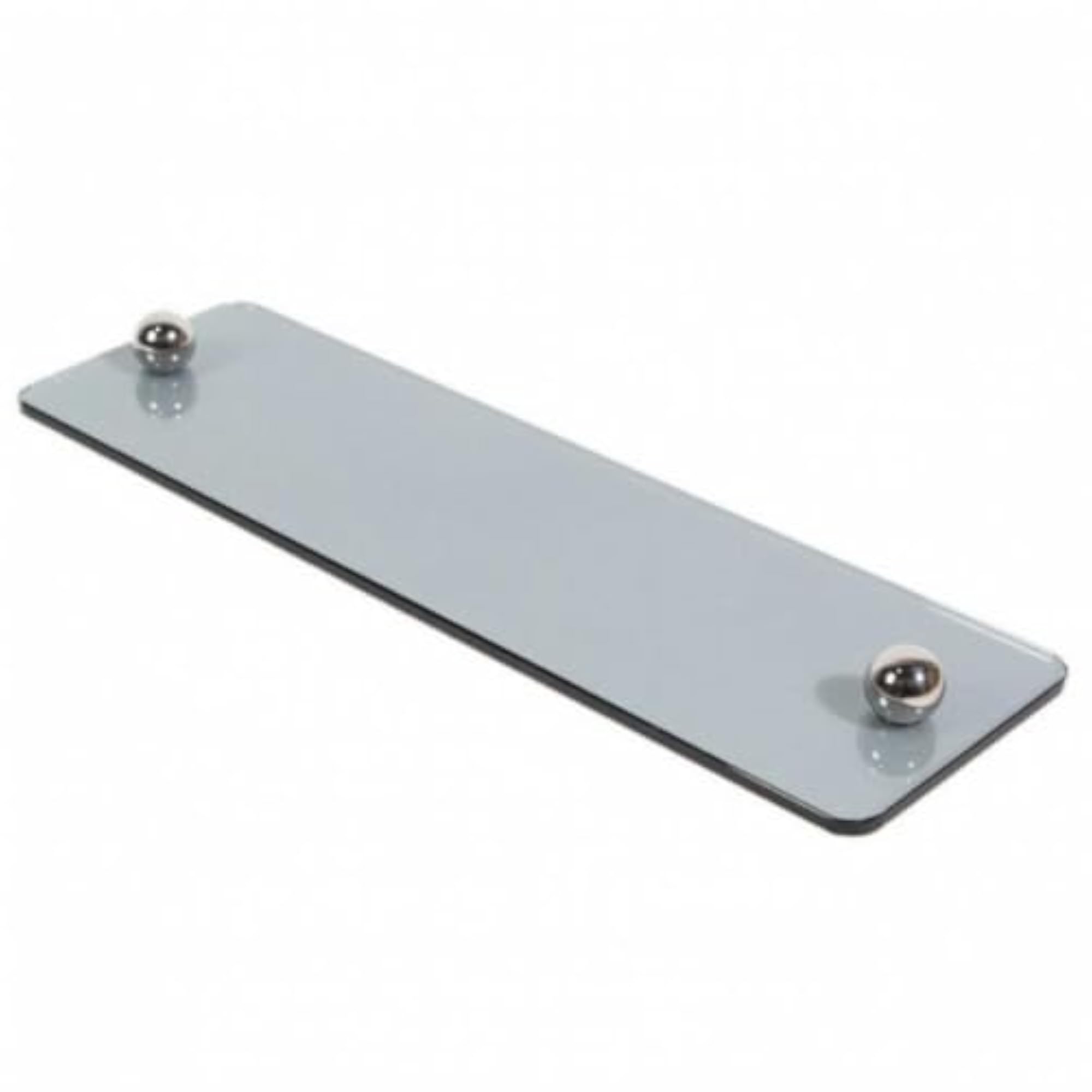 Polished Organic Glass Geometric Rectangular Tray, Light Blue