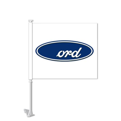 Manufacturer Clip-On Window Sign Compatible with Ford 11" x 13", Pack of 1