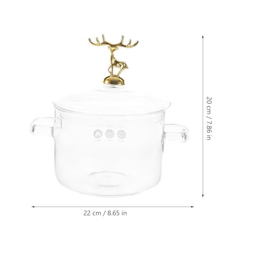 Marmite à ragoût en verre borosilicate 15 cm avec couvercle - 7