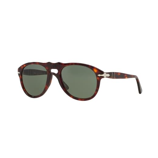 Persol Óculos de sol Aviador PO0649, Havana/Verde, 54 mm