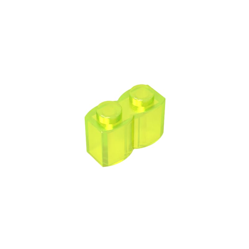 Gobricks 30136 Basic Bricks Brick Special 1x2 Palisade [aka Log] 50 Pieces GDS-749 Compatible with Lego Building Blocks Color:Trans Neon Green — image 1