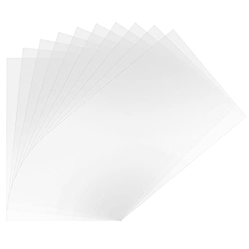 yokoke Glass Painting Sheets Clear Acrylic Plexiglass Rustic Decor Sheets 5x7 inch 0.040 Thickness PETG for Picture Frame Glass Replacement DIY Wedding Table Numbers Names (10pcs)