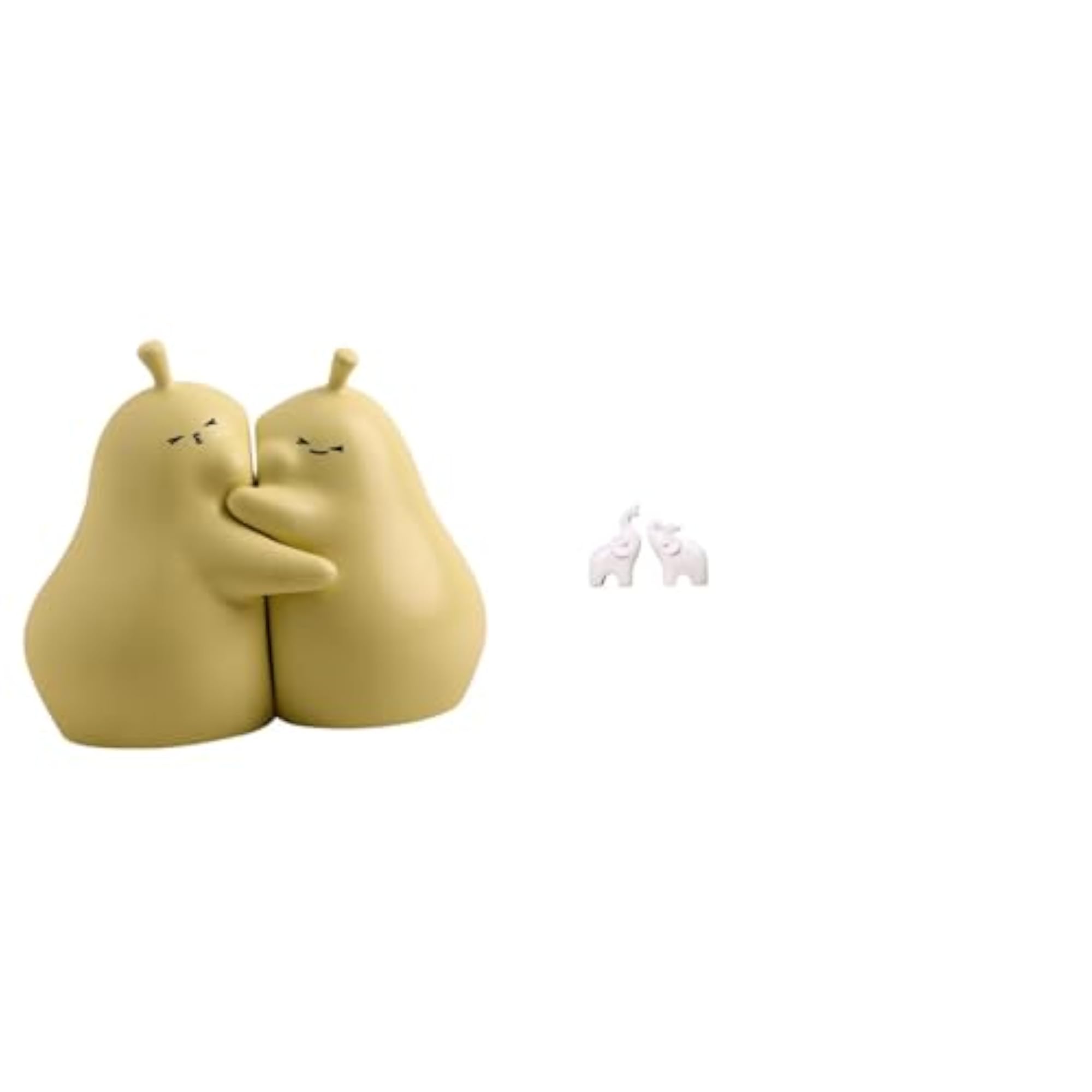 Elegant Elephant Bookend Pair Ceramic Sculpture for Home Decor