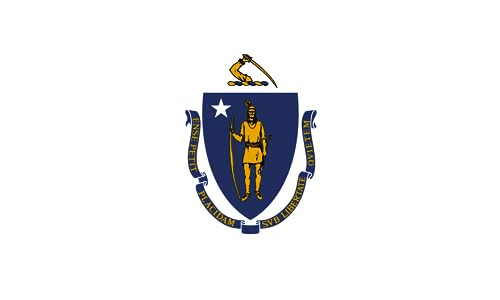 Drapeau Massachusetts 1.5m² grand format paysage - 2