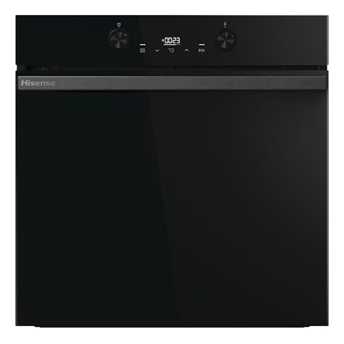 Image of Hisense BI64221PDBG Built-In Electric Oven, 77L Capacity, Pyrolytic Self-Clean, Air Fry, Fast Preheat, 300°C, A+ Rating, Black