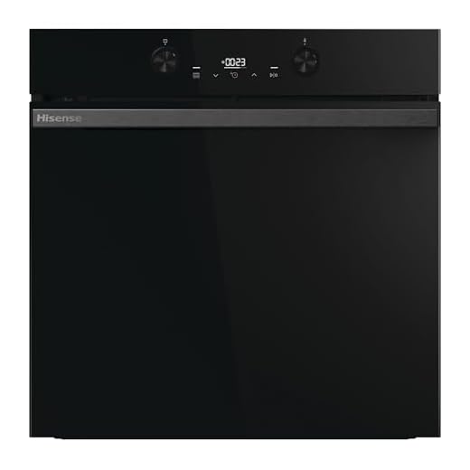 Hisense Built-in Electric Single Oven, 59.5 x 59.5 x 56.4 cm, A+ Energy Rating, 13 Programmes, Pyrolytic Cleaning, LED Display, Black