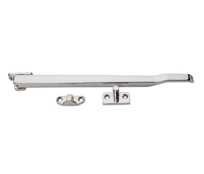 EuroArt Modern Casement Stay, 255mm, Corrosion-Resistant, Polished Finish, for uPVC, Wooden and Aluminium Windows, with Fixings (Polished Chrome)