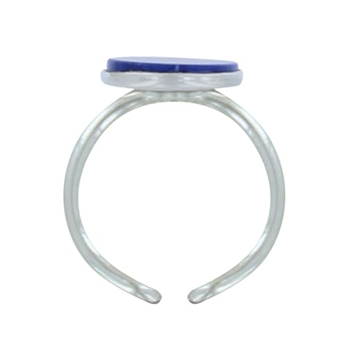 Bague Argent Lapis Lazuli ovale taille 54 idéale à porter au quotidien avec style - 2