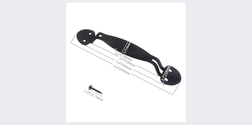Image of 2-Pack 9 Inch Oval Tapered Barn Door Handle - Black Cast Iron Pull for Sliding Doors, Gates, Sheds, Fences, Closets - Indoor Outdoor Farmhouse Hardware