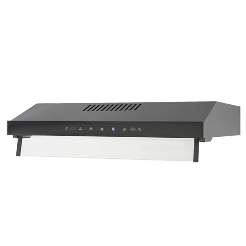 24 Inch Under Cabinet Range Hood with 900-CFM, 3 Speed Gesture Sensing &Touch Control Panel, Kitchen Range Hood with Stainless Steel Kitchen Vent