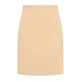 Bye Bra Unsichtbarer Unterrock, Figurformender High Waist Unterrock, leichte Bauchkontrolle, Nahtlose Shapewear, schlankende Unterwäsche, Hautfarbe und Schwarz, S-XL