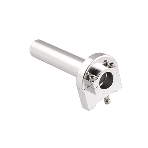 Gatuida Puño de Motocicleta Aluminio Ergonómico Agarre Rápido para Manillar Empuñadura Modificada Plata para Moto