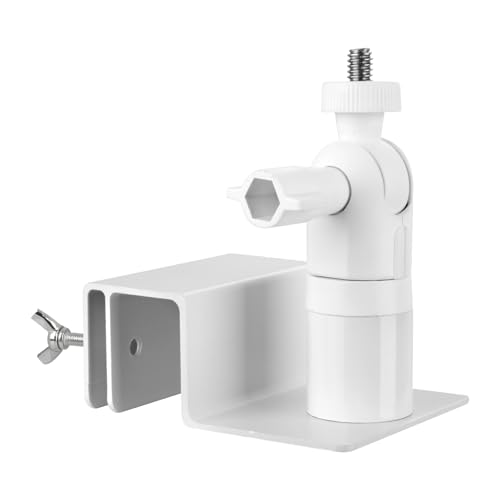 Universal Security Camera Gutter Mount Bracket, No-Drill Installation, Compatible with Ring Stick Up Cam Pro/Spotlight Cam Pro Battery/Solar Panel, Weatherproof Fit for Ring Cameras (White)