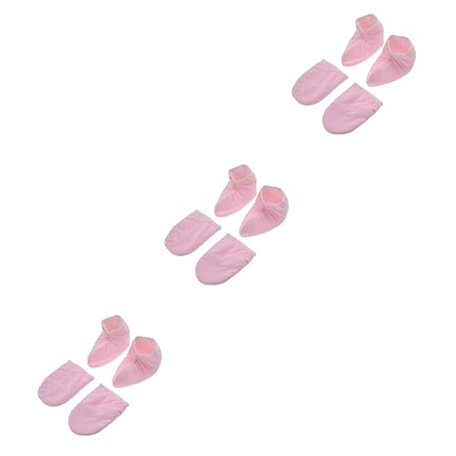 FOMIYES 3sets Cover Paraffin Mitts Wax Gloves Washable Cloth Heat Therapy Mitts for Hand Feet Nourishment 2pairs*3