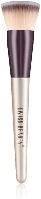 Swiss Beauty Powder Foundation Blender Brush | Brush, Silver, 2 g
