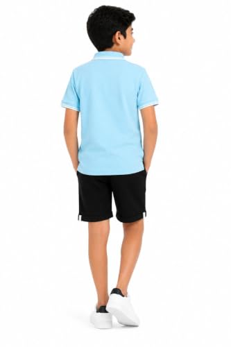 Image of Cotton Polo T-Shirt for Kids Boys Girls Half Sleeve, Regular Fit Tees for Boys Collared Casual Tshirts | Soft & Breathable Biowash Fabric | Half Sleeve