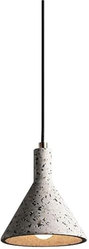 Suspension terrazzo blanc E27 luminaire retro minimaliste ajustable - 2