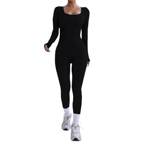 Traje de yoga manga larga sin costuras para fitness de mujer