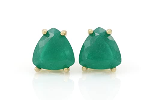 Boucles d'oreilles en onyx vert véritable de qualité joaillerie pour dames - 3